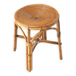 Tabouret rotin assise spirale