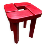 Tabouret de sauna laqué rouge par olof ottelin finlande 1960 Tabouret de sauna laqué rouge par olof ottelin finlande 1960