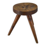 Tabouret sculpt  la gouge 1960 s