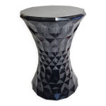 Tabouret  stone  en polycarbonate noir fum par marcel wanders pour kartell