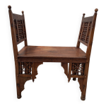 Tabouret de style oriental en bois exotique xx sicle