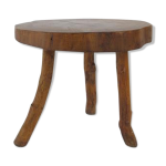 Tabouret table basse orme brutaliste Tabouret table basse orme brutaliste