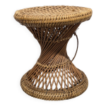Tabouret tam tam en rotin