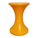 Tabouret tam tam vintage orange stamp