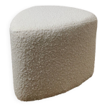 Tabouret tissu doudou en bouclette 4535 cm