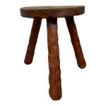 Tabouret tripode brutaliste