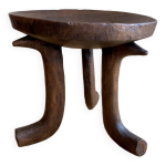 Tabouret tripode thiopien en bois, ethnie jimma, dbut xxe