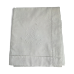 Taie d'oreiller brode en lin