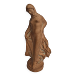 Tanagra drape d aprs alexandre bigot, statuette en terre cuite, 20 cm