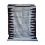 Tapis argentin 100% pure laine gris et noir