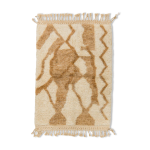 Tapis berbère blanc et beige foncé Tapis berbère blanc et beige foncé