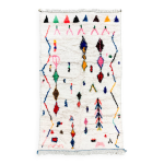 Tapis berbère marocain azilal à motifs colorés 2, 50x1, 39m Tapis berbère marocain azilal à motifs colorés 2, 50x1, 39m