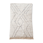 Tapis berbre marocain bni ouarain cru  motifs 254x144cm