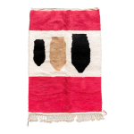 Tapis berbre marocain beni ouarain cru  motifs colors 258x155cm