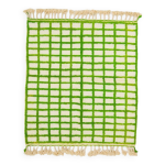 Tapis berbre marocain  carreaux verts et blancs