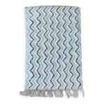 Tapis berbre zigzag blanc et noir 105x170 cm