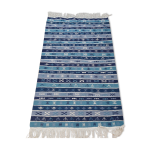 Tapis bleu  motifs berbres fait main en pure laine