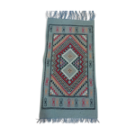 Tapis kilim bleu berbère en pure laine 54x103cm Tapis kilim bleu berbère en pure laine 54x103cm