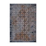 Tapis en laine bleu doré Tapis en laine bleu doré