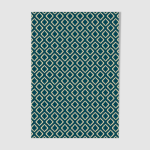 Tapis de maison bleu et blanc  motifs