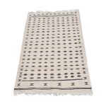 Tapis noir et blanc à motifs berbères fait main 190x121cm Tapis noir et blanc à motifs berbères fait main 190x121cm