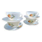 Tasses arcopal fruit de france vintage