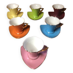 Tasses  caf bruno evrard cramique multicolre