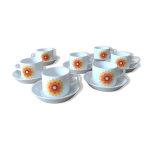 Tasses  caf porcelaine hutschenreuther novum vintage * annes 70 * bavaria