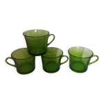 Tasses duralex en verre vert, grand format