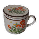 Tasse a thé avec filtre et couvercle vintage 1980 Tasse a thé avec filtre et couvercle vintage 1980