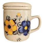 Tasse à thé vintage avec filtre et couvercle Tasse à thé vintage avec filtre et couvercle