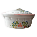Terrine d'alsace blanche motifs fleurs