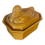 Terrine ancienne staub forme canard cramique beige france vintage