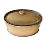 Terrine ancienne en terre cuite vernisse