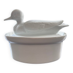 Terrine canard en porcelaine
