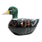 Terrine canard vintage en cramique par michel caugant
