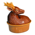 Terrine cerf en porcelaine vintage