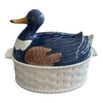 Terrine en forme de canard vintage dcoration campagne chic vaisselle angla