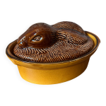 Terrine lapin en faence vintage