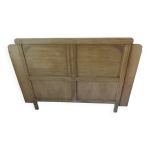Tte de lit art dco pour un lit de 160 en bois brut finition cire.