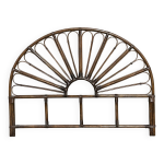 Tête de lit bambou rotin vintage queue de paon années 60 Tête de lit bambou rotin vintage queue de paon années 60