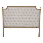 Tte de lit capitonne, tissu anti - feu , 150 cm