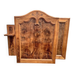 Tte de lit en orme et loupe d'orme - fin xixme