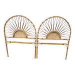 Tte de lit en rotin des annes 60