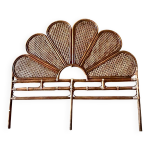 Tte de lit rotin forme fleur