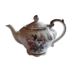 Thire musicale en porcelaine blanche  dcor floral