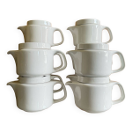 Thires porcelaine blanche sarreguemines annes 70 (x10)
