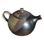 Théière de potier en grès émaillé vintage Théière de potier en grès émaillé vintage