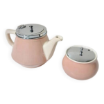 Théière et sucrier vintage villeroy & boch rose poudré Théière et sucrier vintage villeroy & boch rose poudré