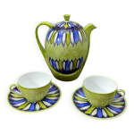 Théière et tasses en porcelaine de sologne Théière et tasses en porcelaine de sologne